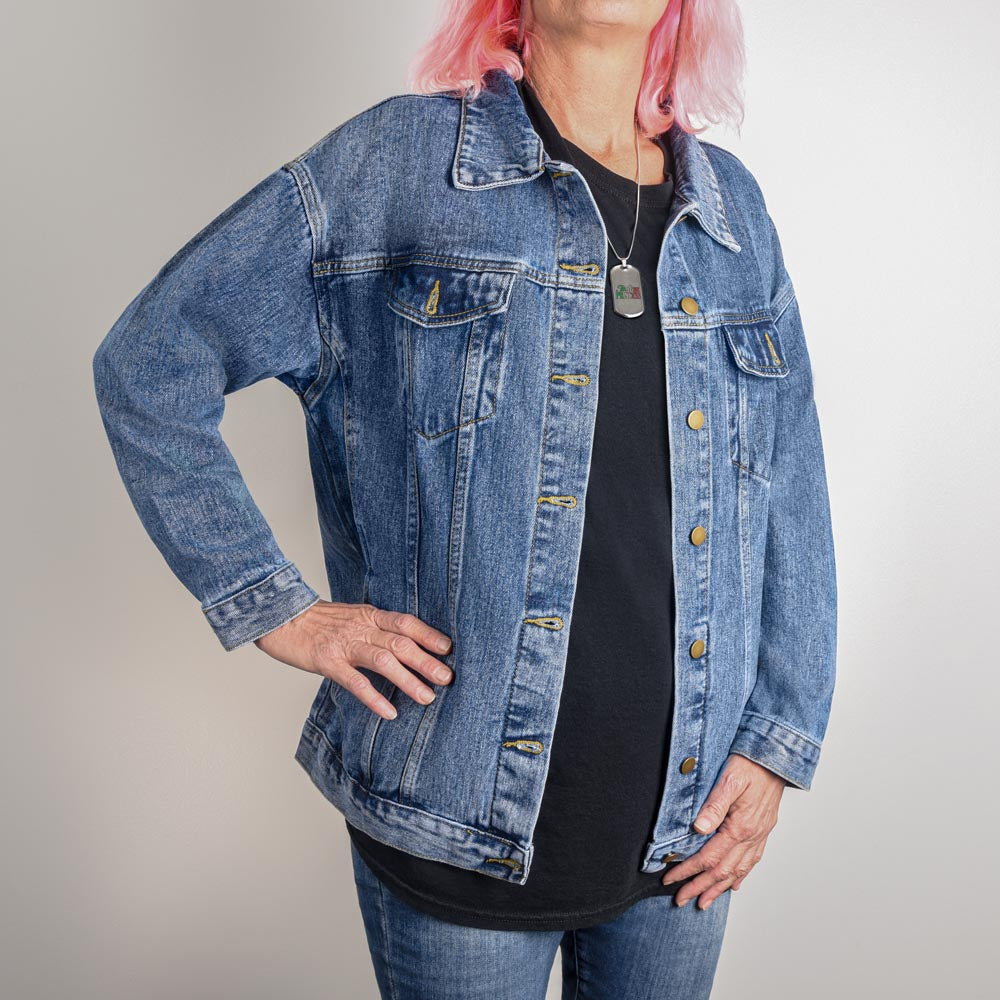 INNOVATIVE Oversized Women's DTG Denim Jacket