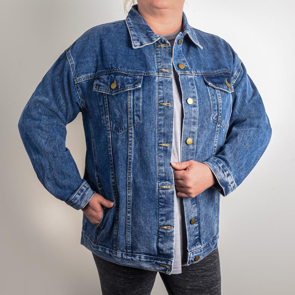 INNOVATIVE Oversized Women's DTG Denim Jacket
