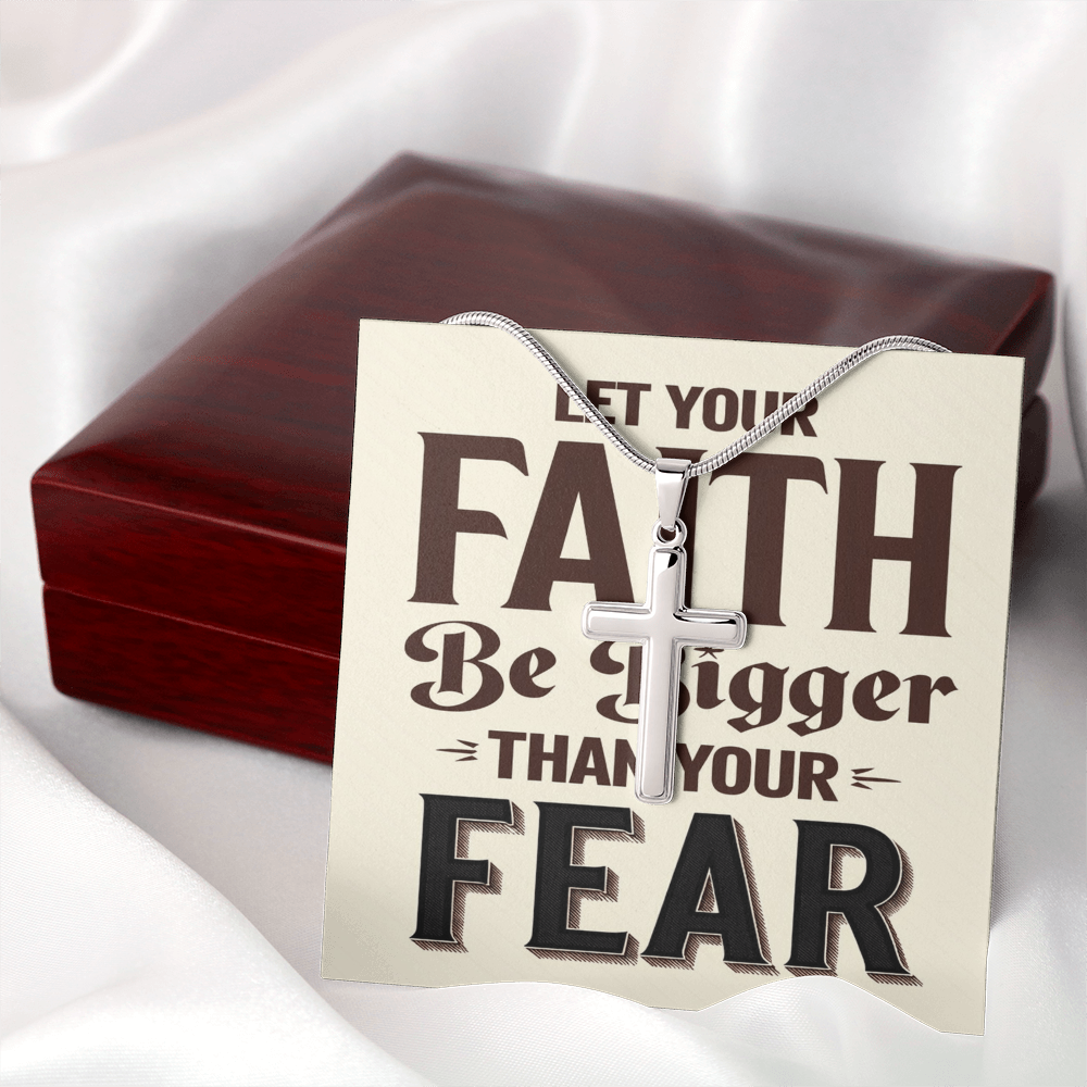 LET YOUR FAITH CROSS NECKLACE