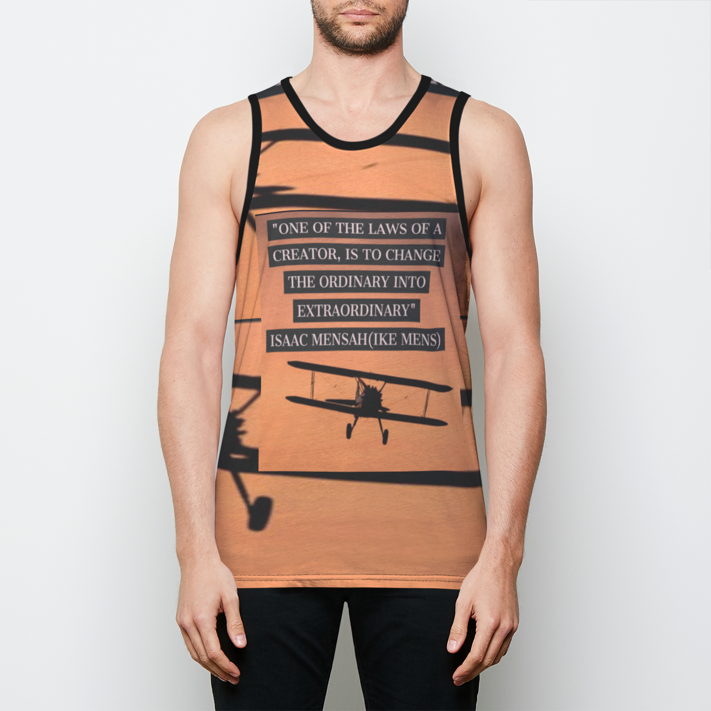 IKE MENS Quote in TANK TOPS Mens Binded Tank Top