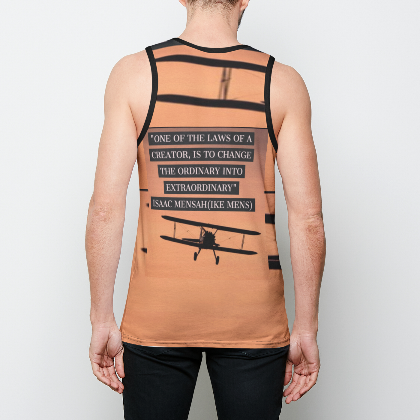 IKE MENS Quote in TANK TOPS Mens Binded Tank Top
