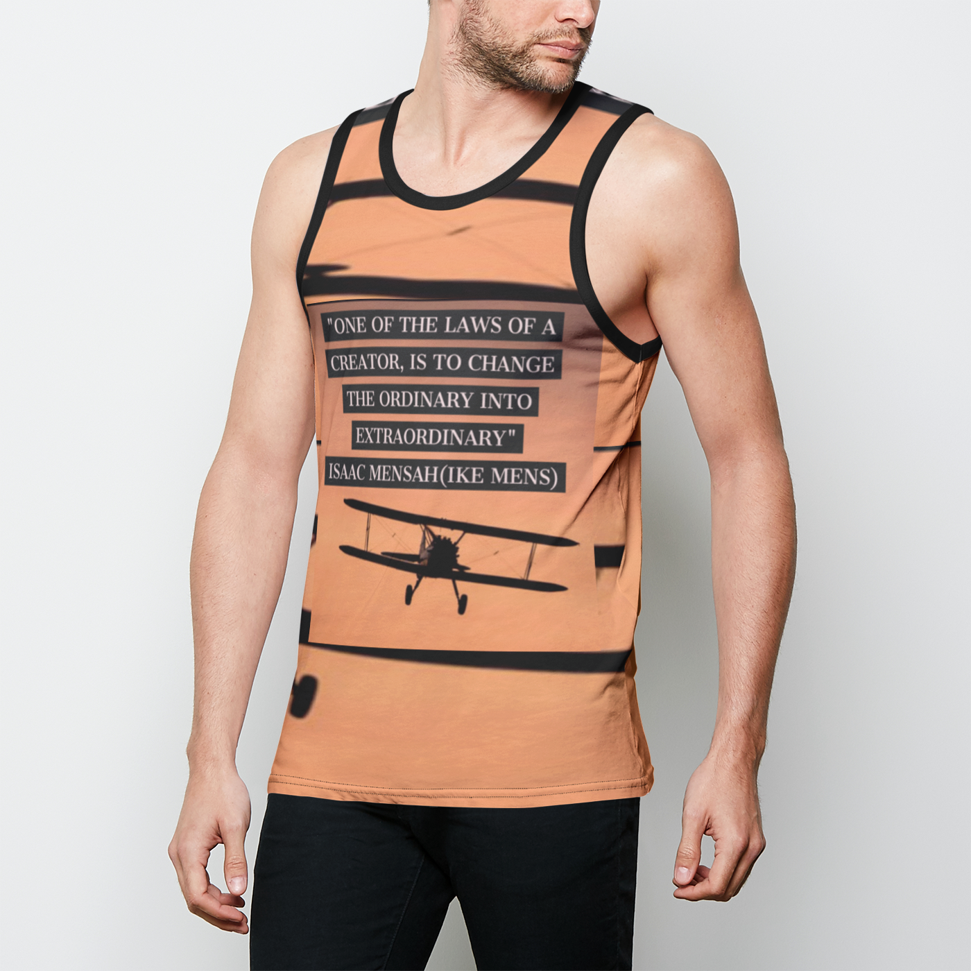 IKE MENS Quote in TANK TOPS Mens Binded Tank Top