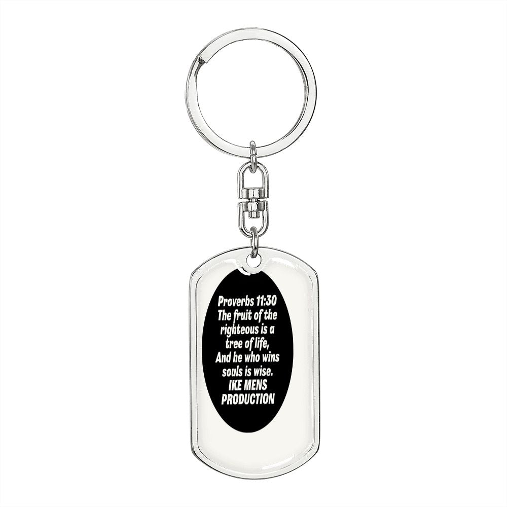 Proverbs Military Swivel Keychain