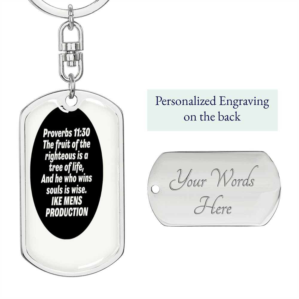 Proverbs Military Swivel Keychain
