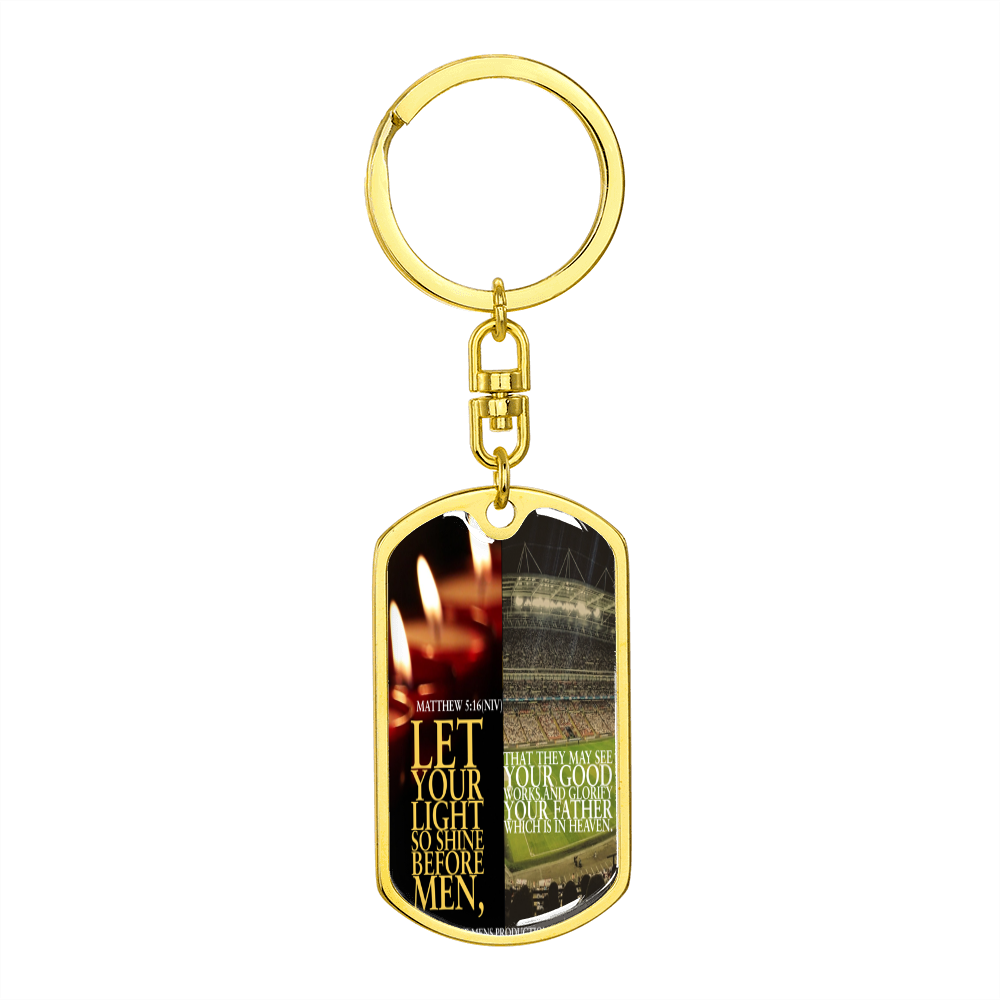 IKE MENS SCRIPTURE COLLAGE KEYCHAIN