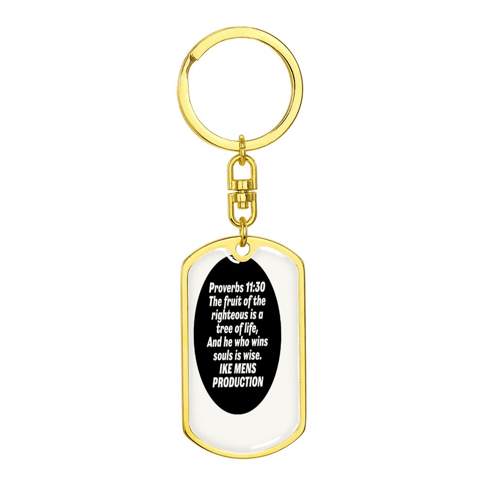 Proverbs Military Swivel Keychain