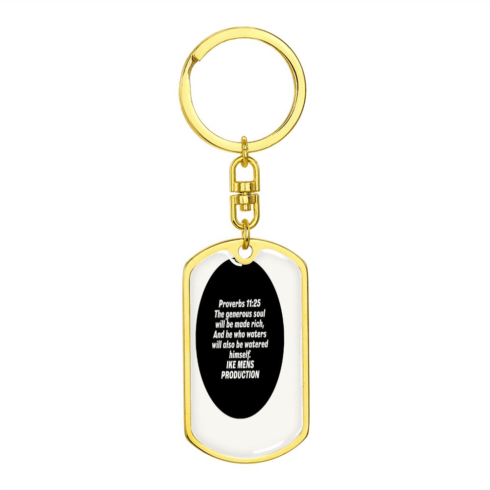 Proverbs Military Swivel Keychain