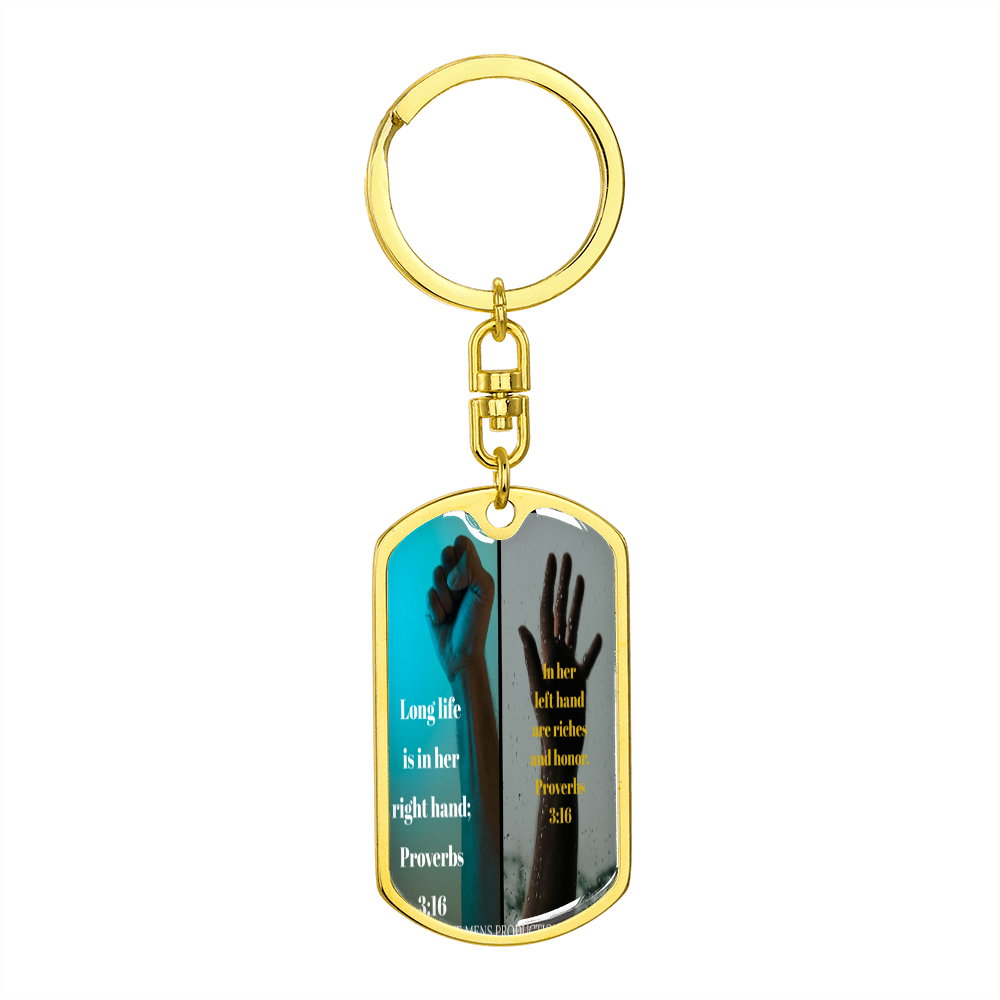 IKE MENS SCRIPTURE COLLAGE KEYCHAIN