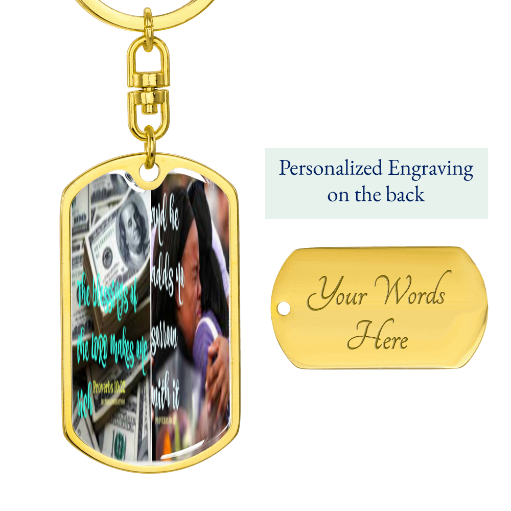 IKE MENS SCRIPTURE COLLAGE KEYCHAIN