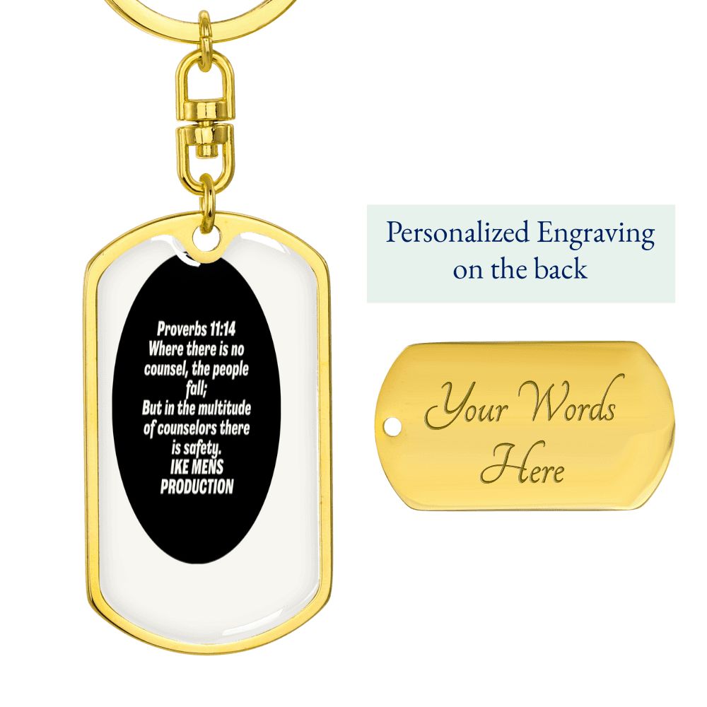Proverbs Military Swivel Keychain