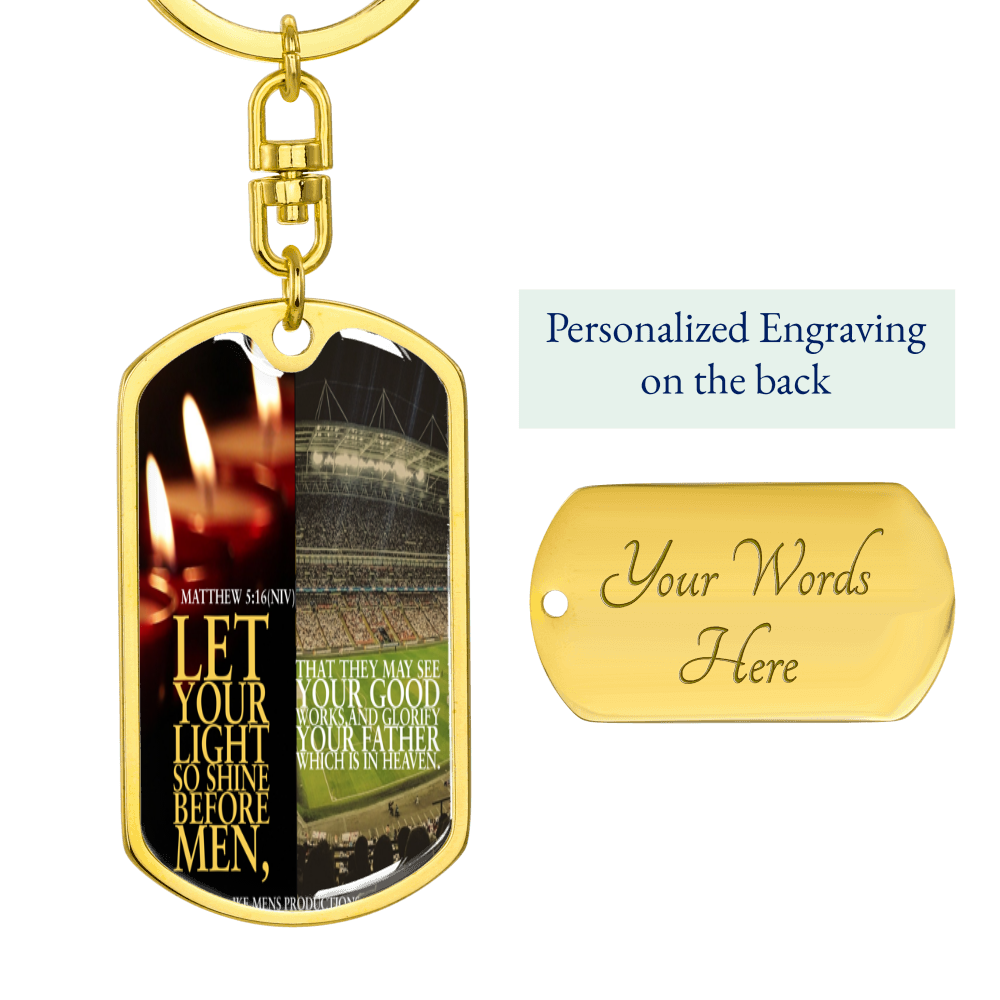 IKE MENS SCRIPTURE COLLAGE KEYCHAIN