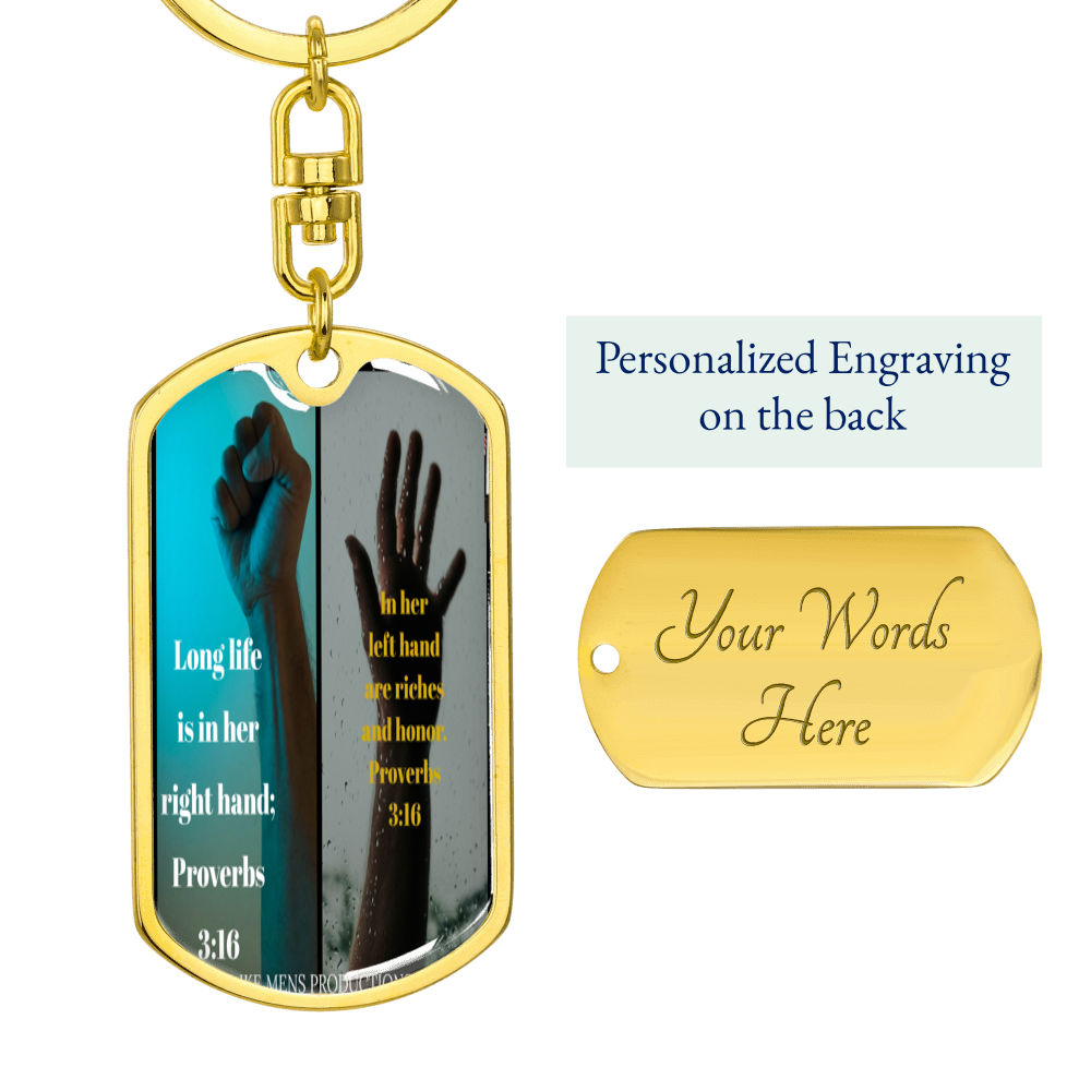 IKE MENS SCRIPTURE COLLAGE KEYCHAIN