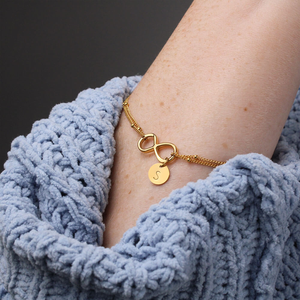 Happy Thanksgiving Day INFINITY BRACELET Gold