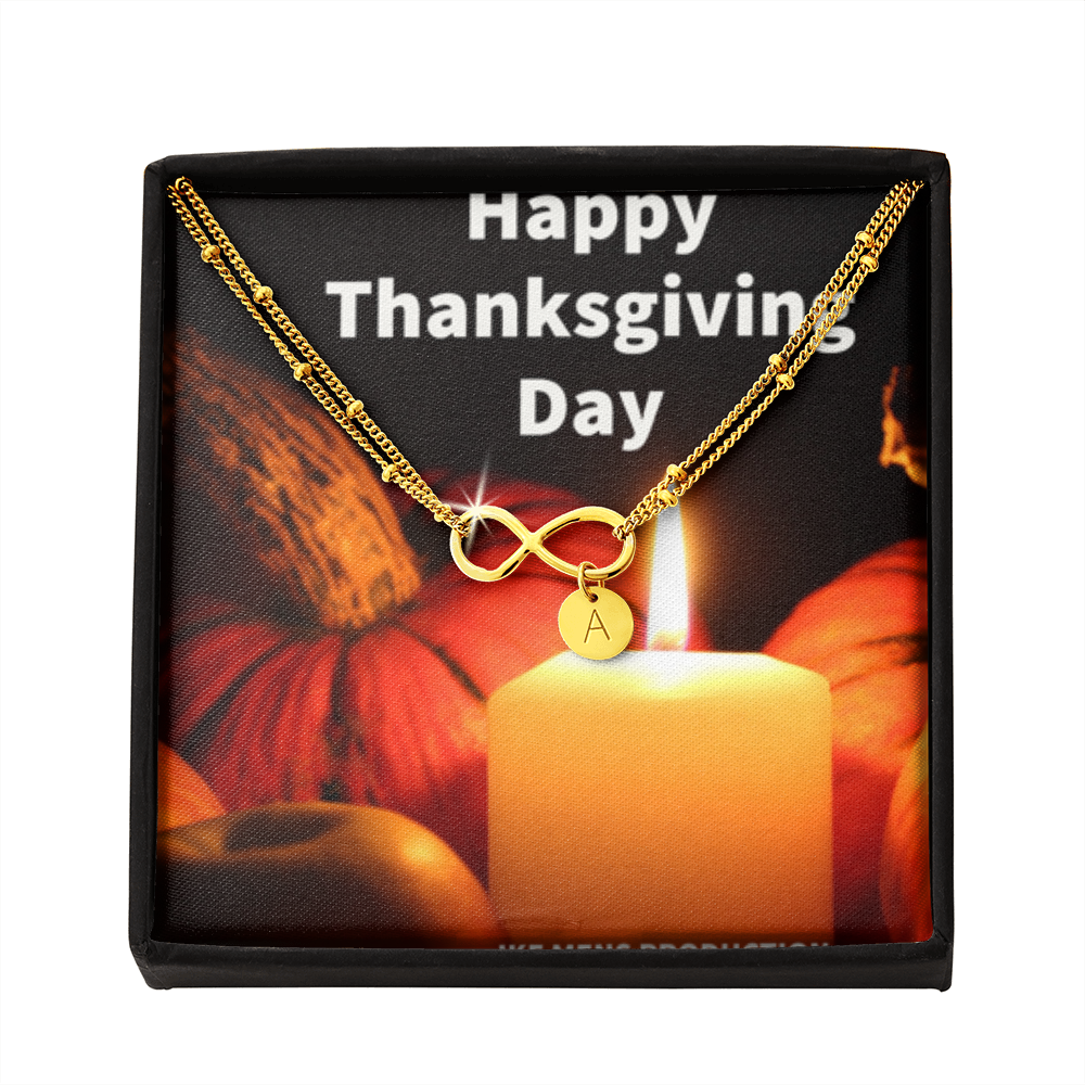 Happy Thanksgiving Day INFINITY BRACELET Gold