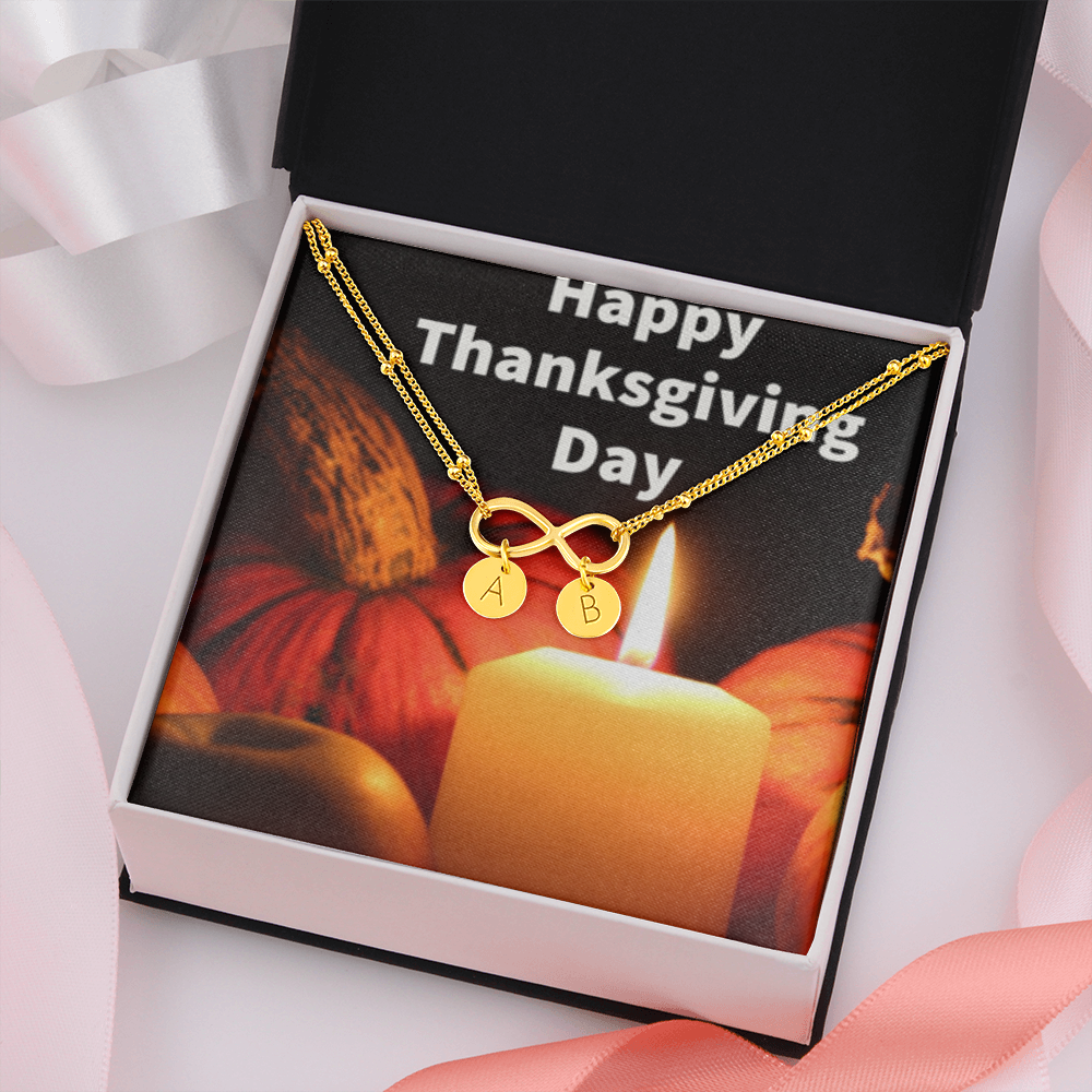 Happy Thanksgiving Day INFINITY BRACELET Gold