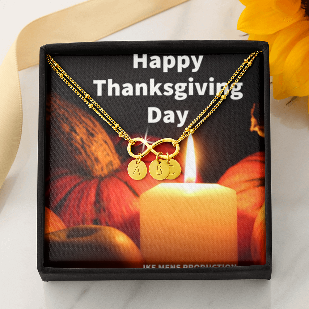 Happy Thanksgiving Day INFINITY BRACELET Gold