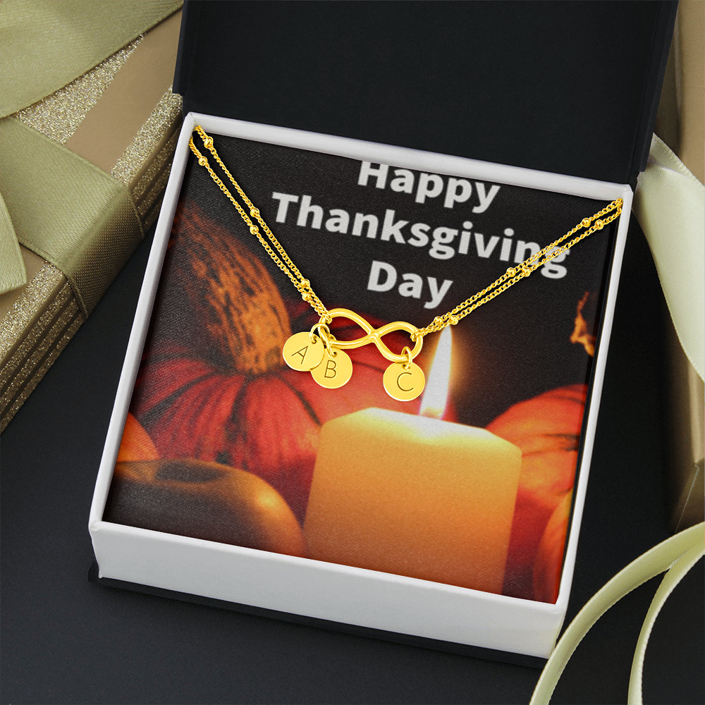 Happy Thanksgiving Day INFINITY BRACELET Gold