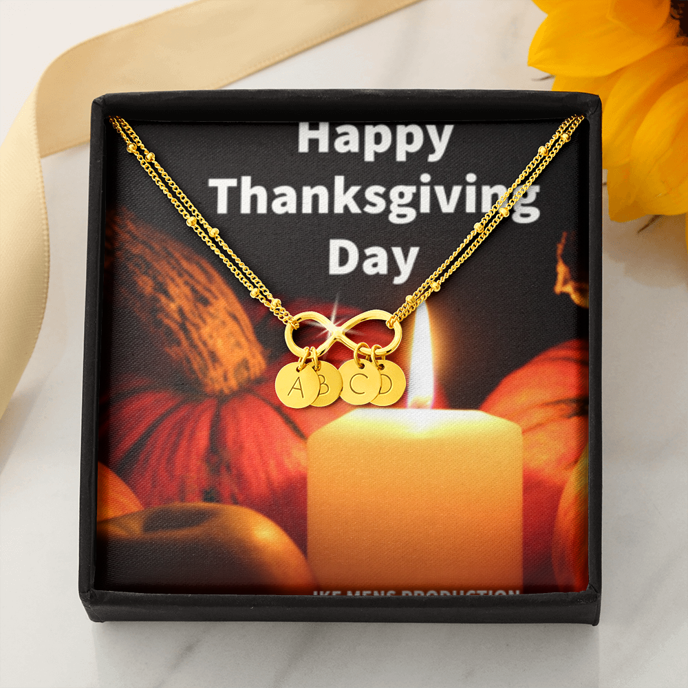 Happy Thanksgiving Day INFINITY BRACELET Gold