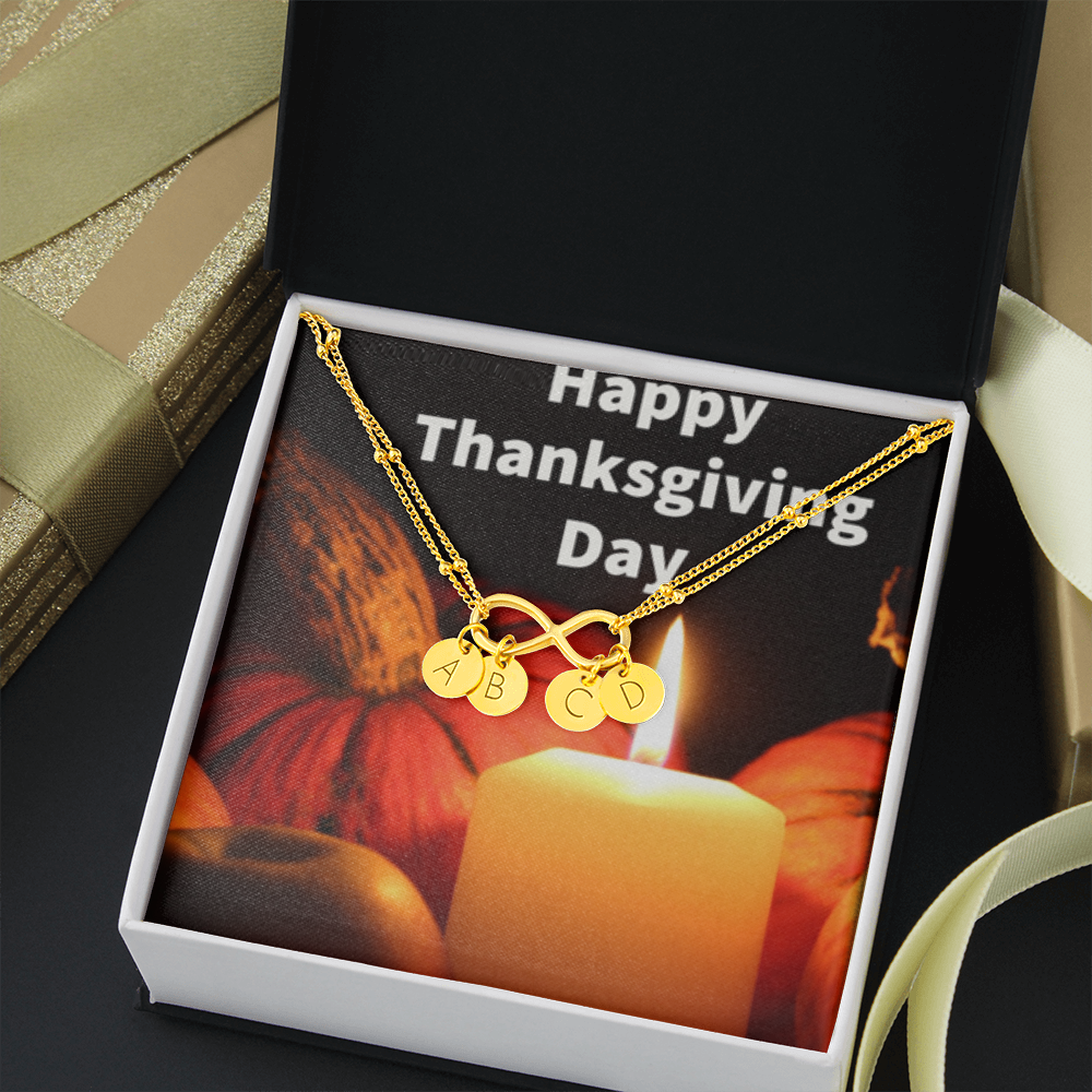 Happy Thanksgiving Day INFINITY BRACELET Gold