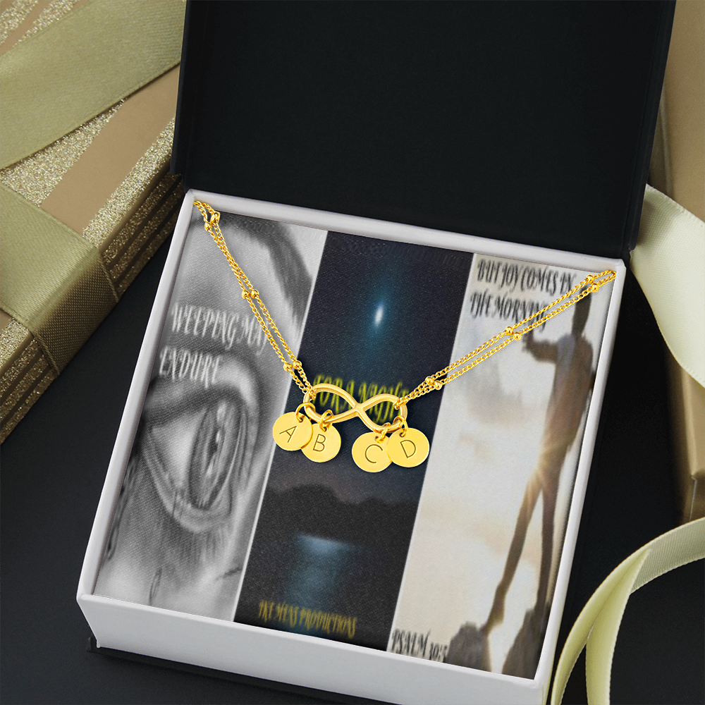 IKE MENS SCRIPTURE COLLAGE INFINITY BRACELET GOLD