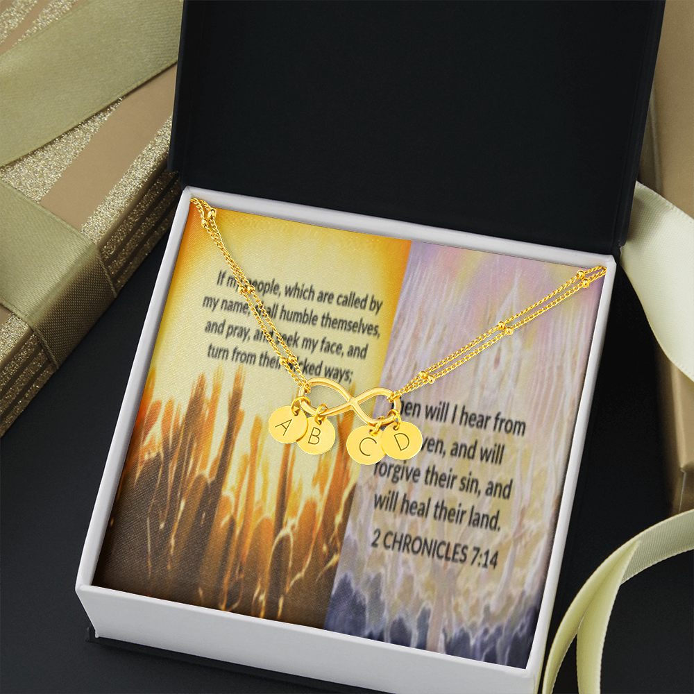 IKE MENS SCRIPTURE COLLAGE INFINITY BRACELET GOLD