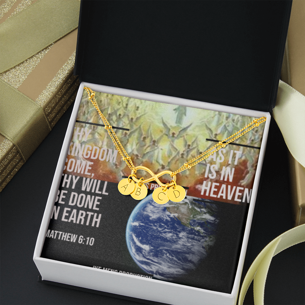 IKE MENS SCRIPTURE COLLAGE INFINITY BRACELET GOLD