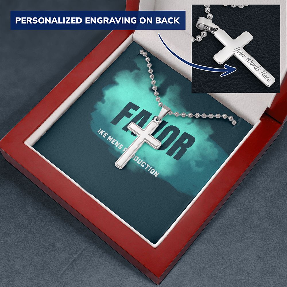 POWER OF FAVOR CROSS WITH BALL CHAIN