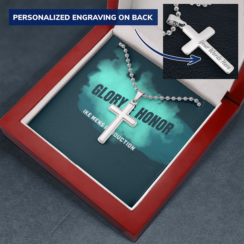 GLORY & HONOR CROSS WITH BALL OF CHAIN