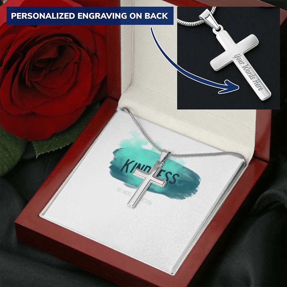 KINDNESS Personalized Cross Necklace