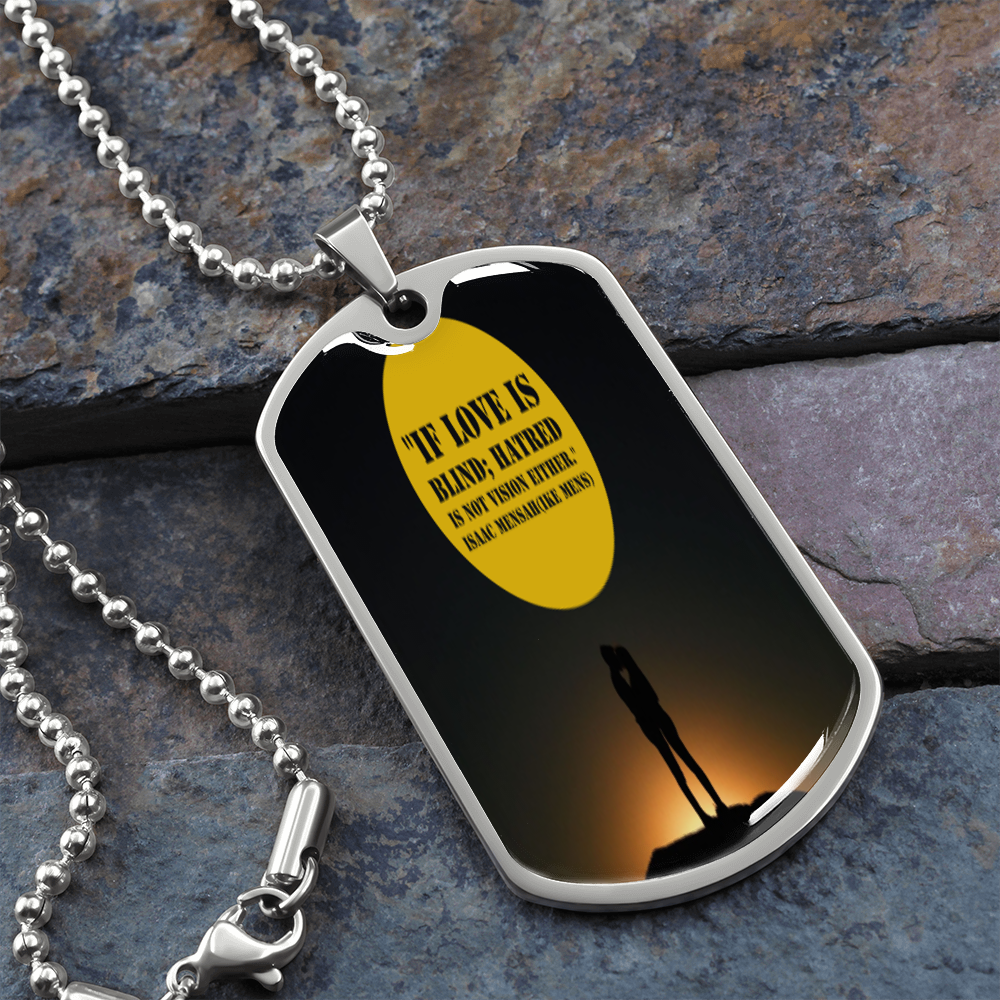 IKE MENS Quote Military Necklace