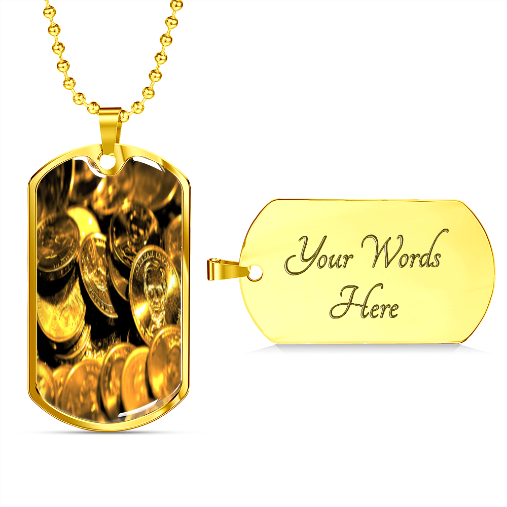 POWER OF WEALTH MILITARY CHAIN NECKLACE