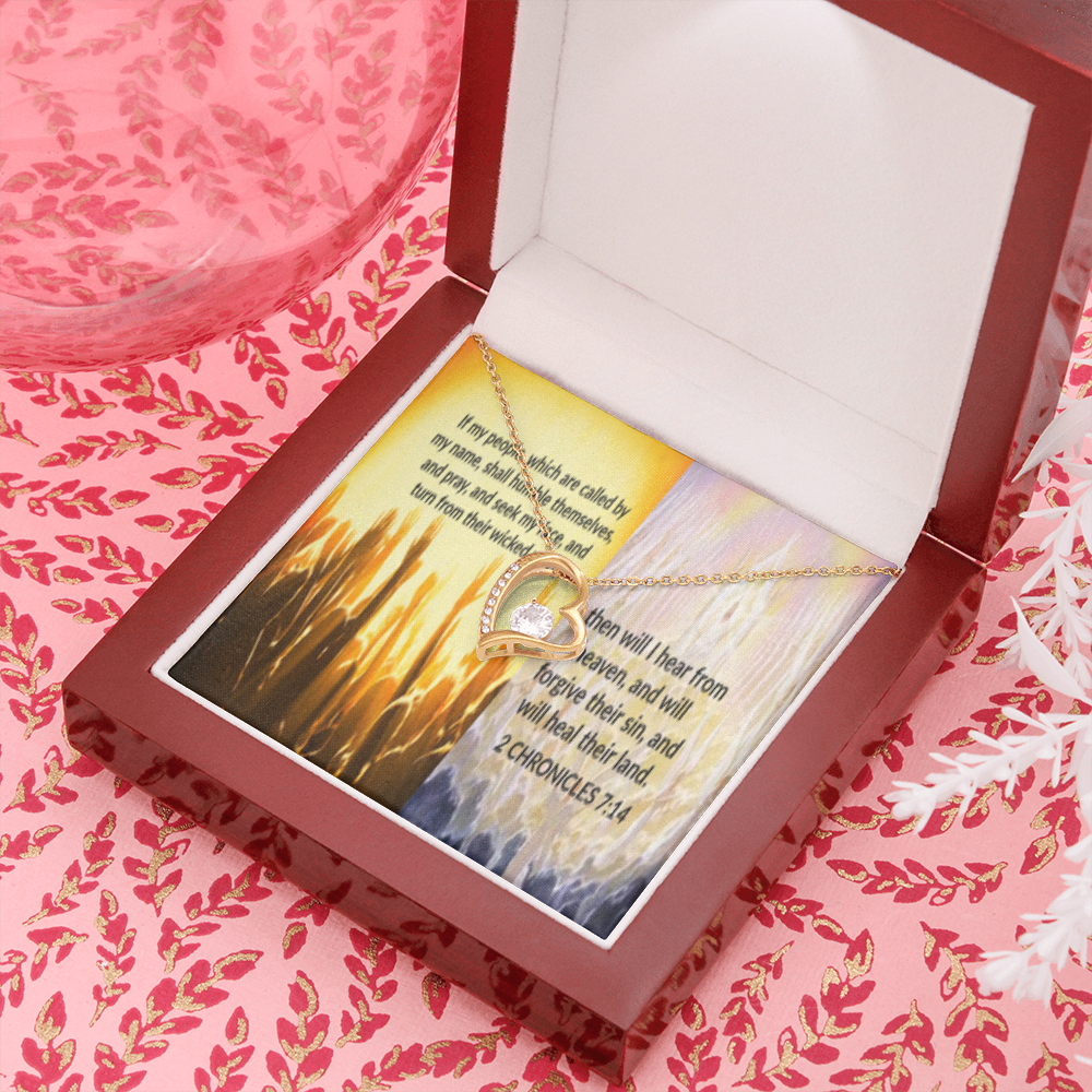 IKE MENS SCRIPTURE COLLAGE FOREVER LOVE NECKLACE