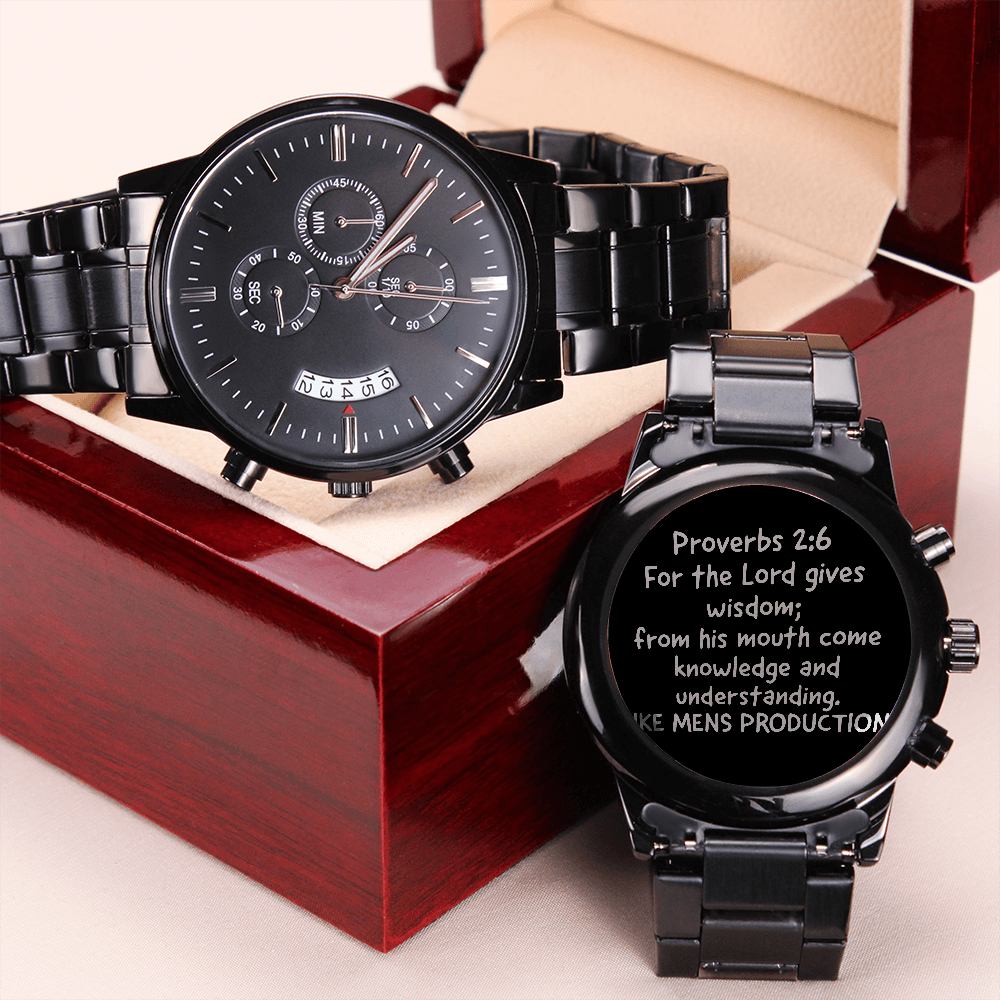 Proverbs Engraved Watch