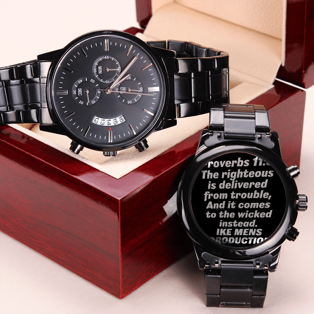 Proverbs Engraved Watch