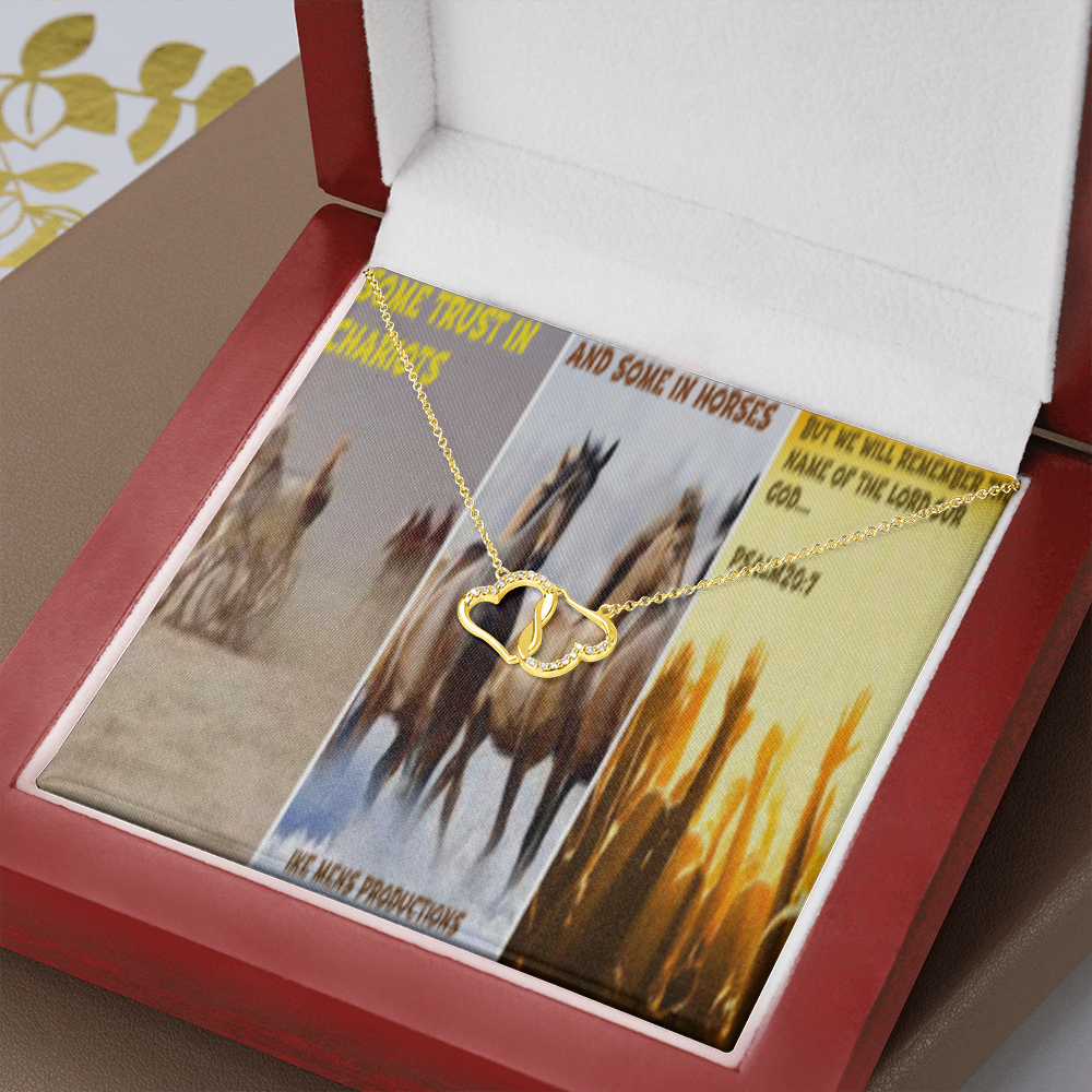 Everlasting Love Necklace in Scripture Collage