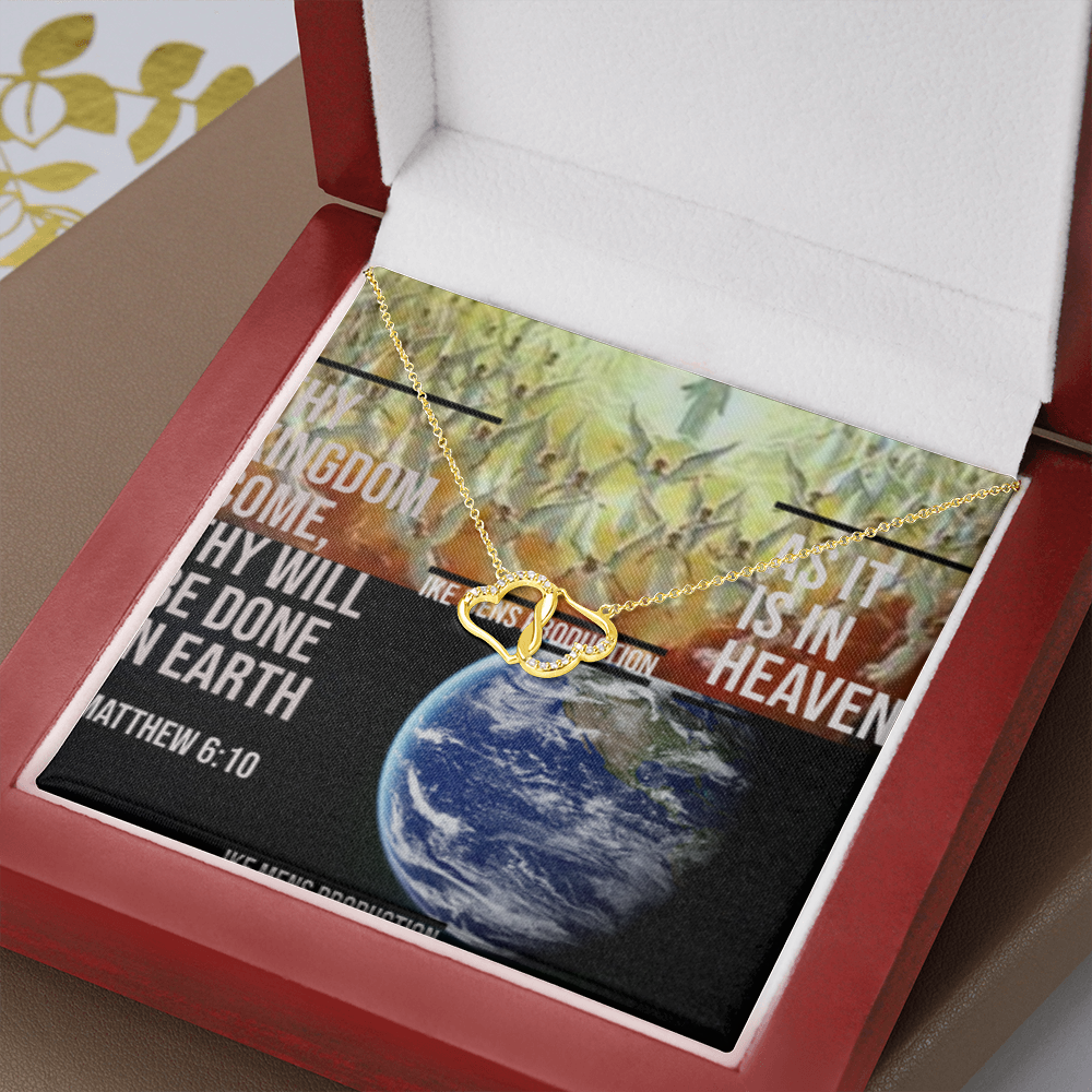 Everlasting Love Necklace in Scripture Collage
