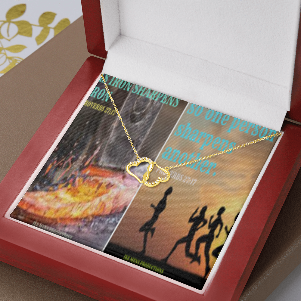 Everlasting Love Necklace in Scripture Collage