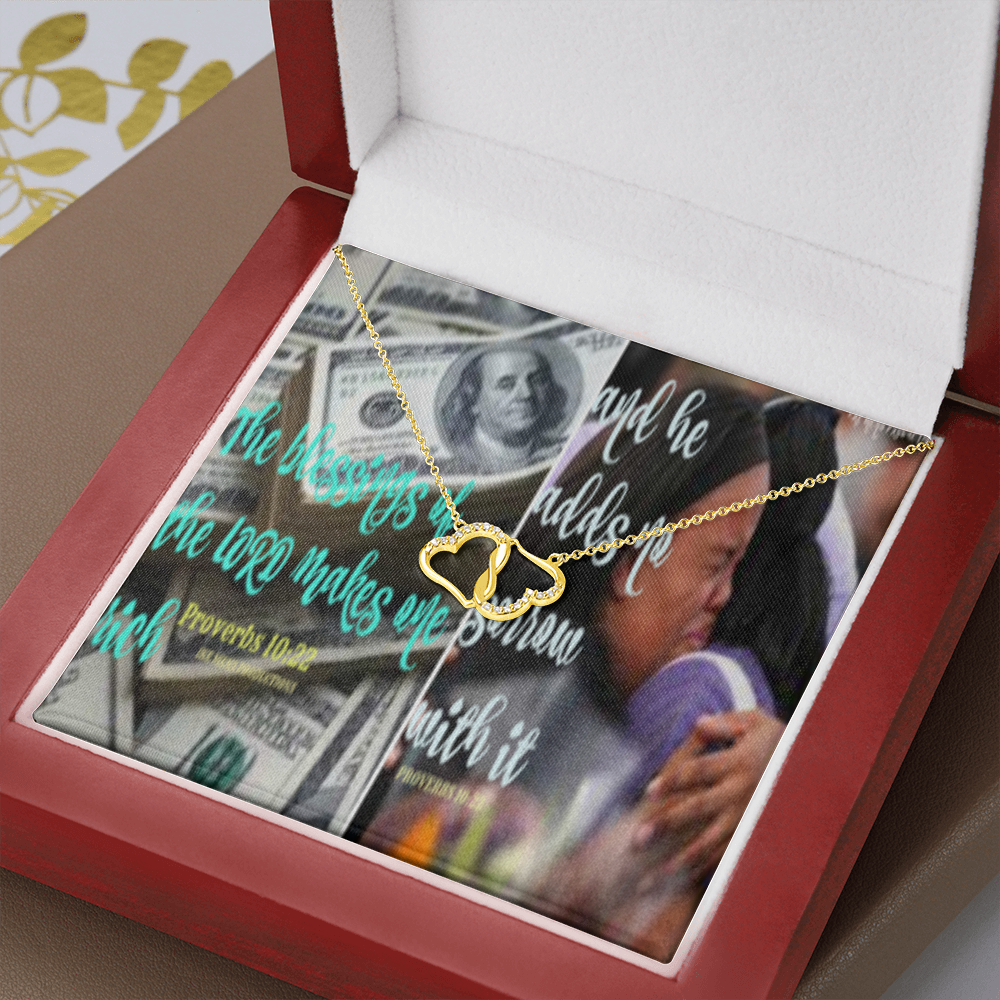 Everlasting Love Necklace in Scripture Collage