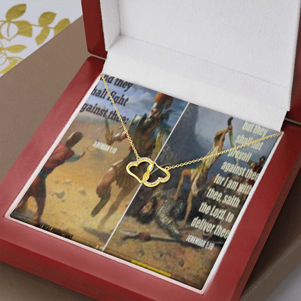 Everlasting Love Necklace in Scripture Collage