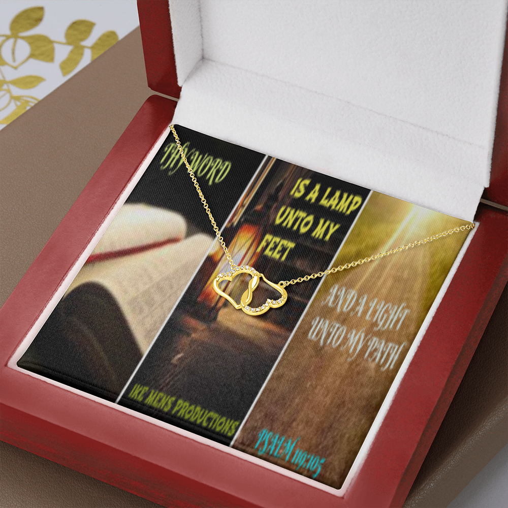 Everlasting Love Necklace in Scripture Collage