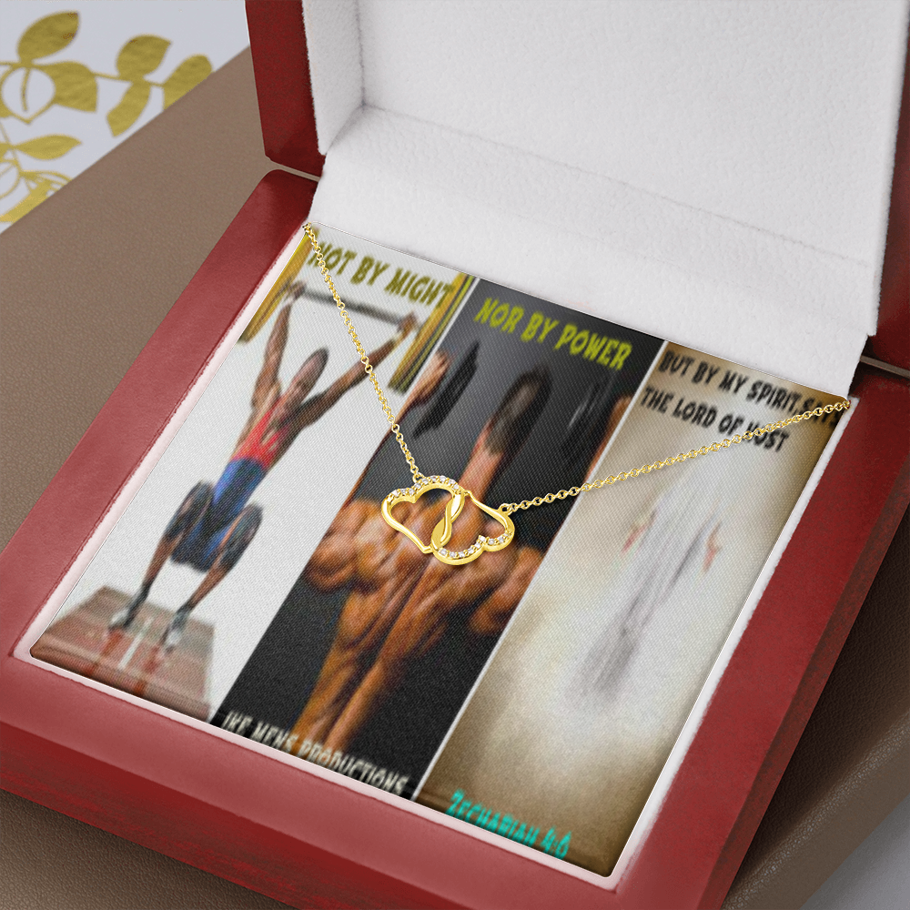 Everlasting Love Necklace in Scripture Collage