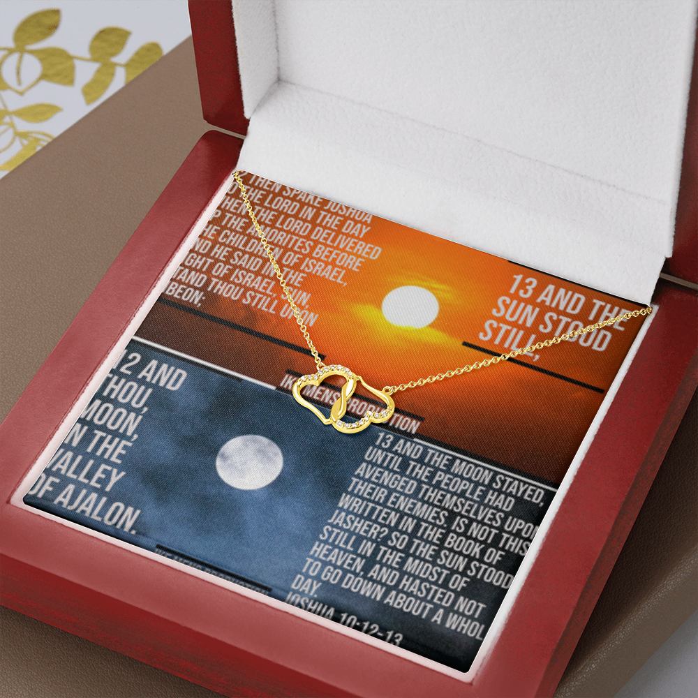 Everlasting Love Necklace in Scripture Collage
