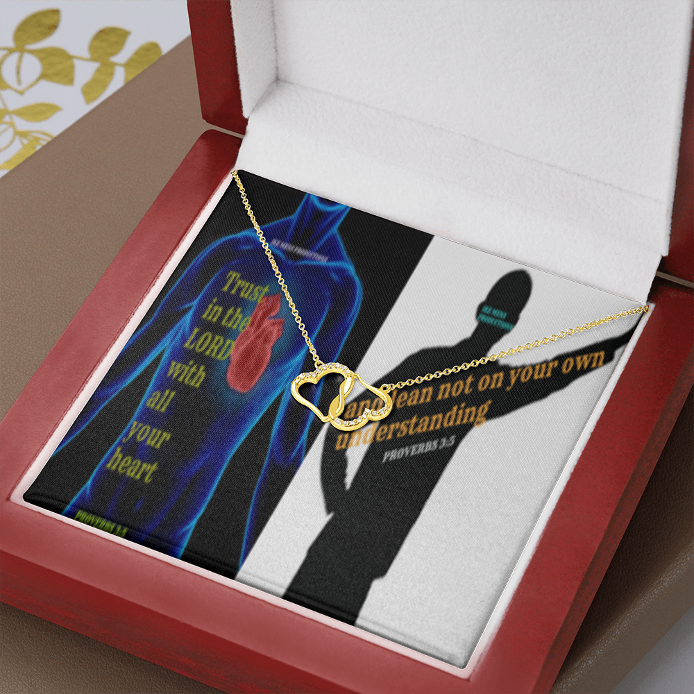 Everlasting Love Necklace in Scripture Collage