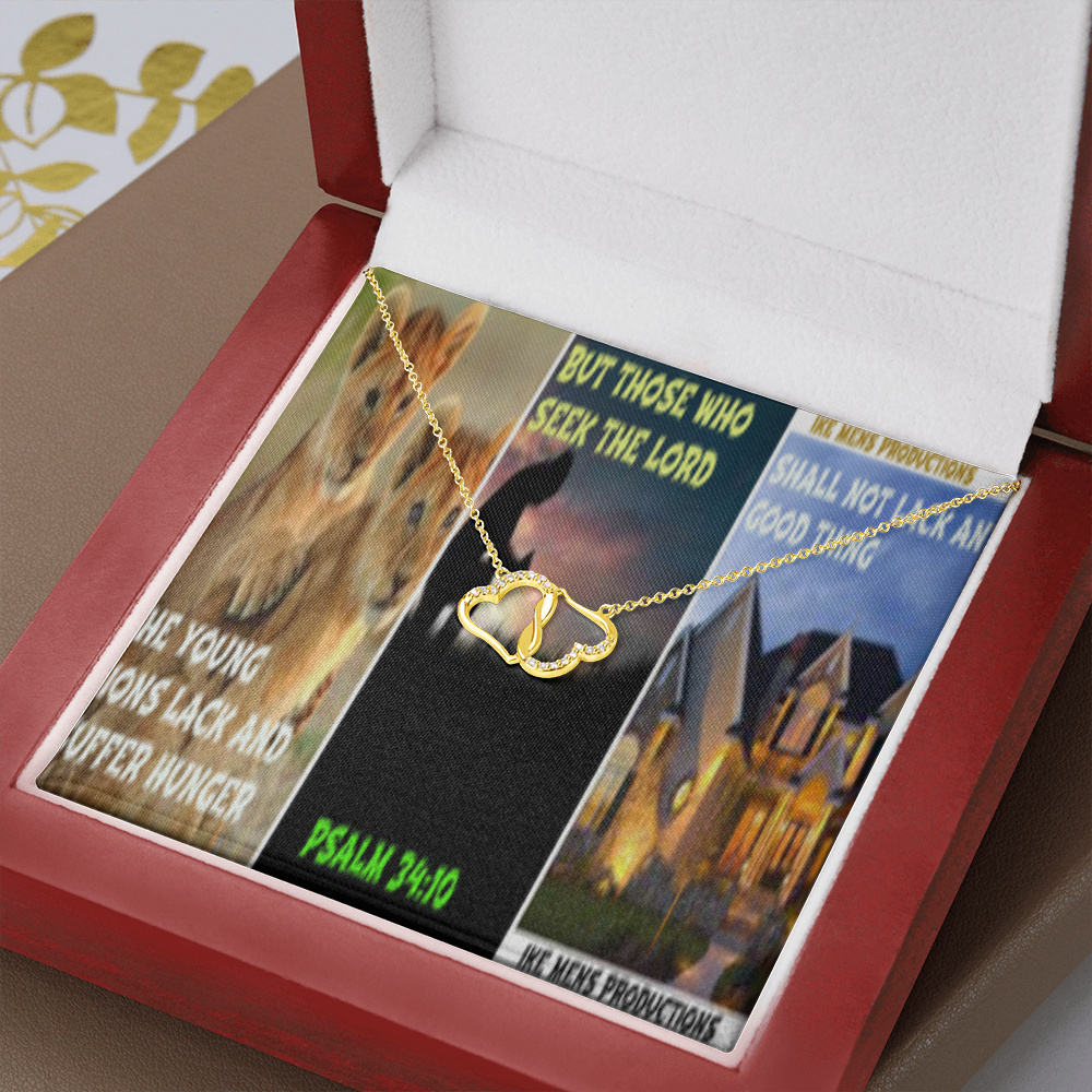 Everlasting Love Necklace in Scripture Collage