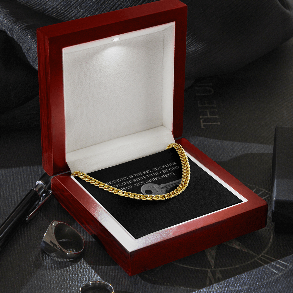 IKE MENS Quote Cuban Link Chain