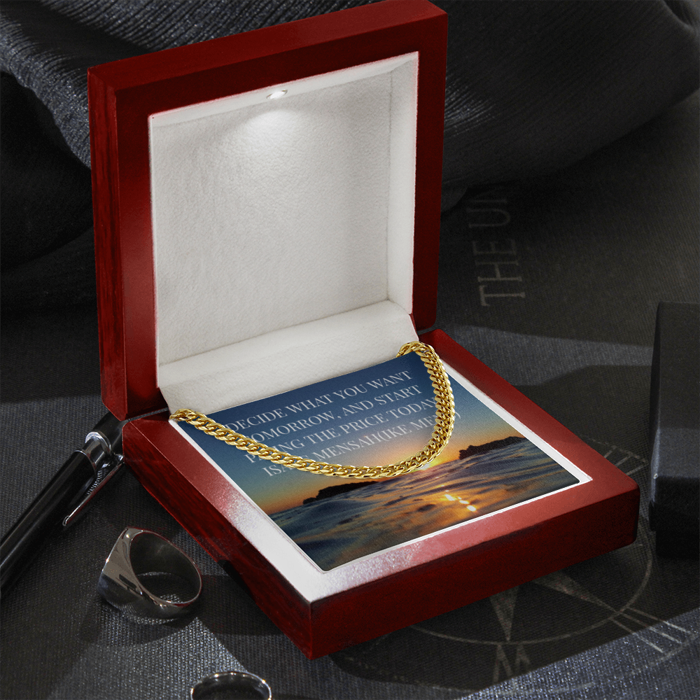 IKE MENS Quote Cuban Link Chain