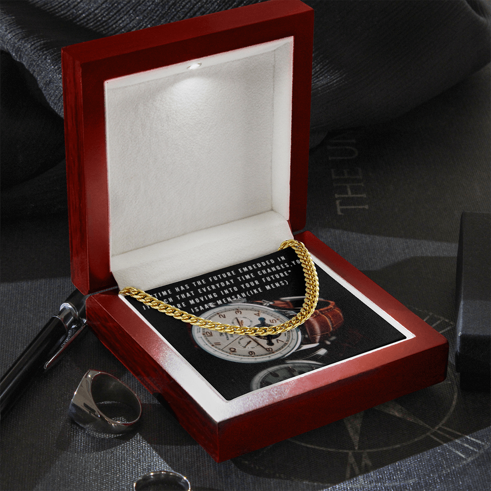 IKE MENS Quote Cuban Link Chain