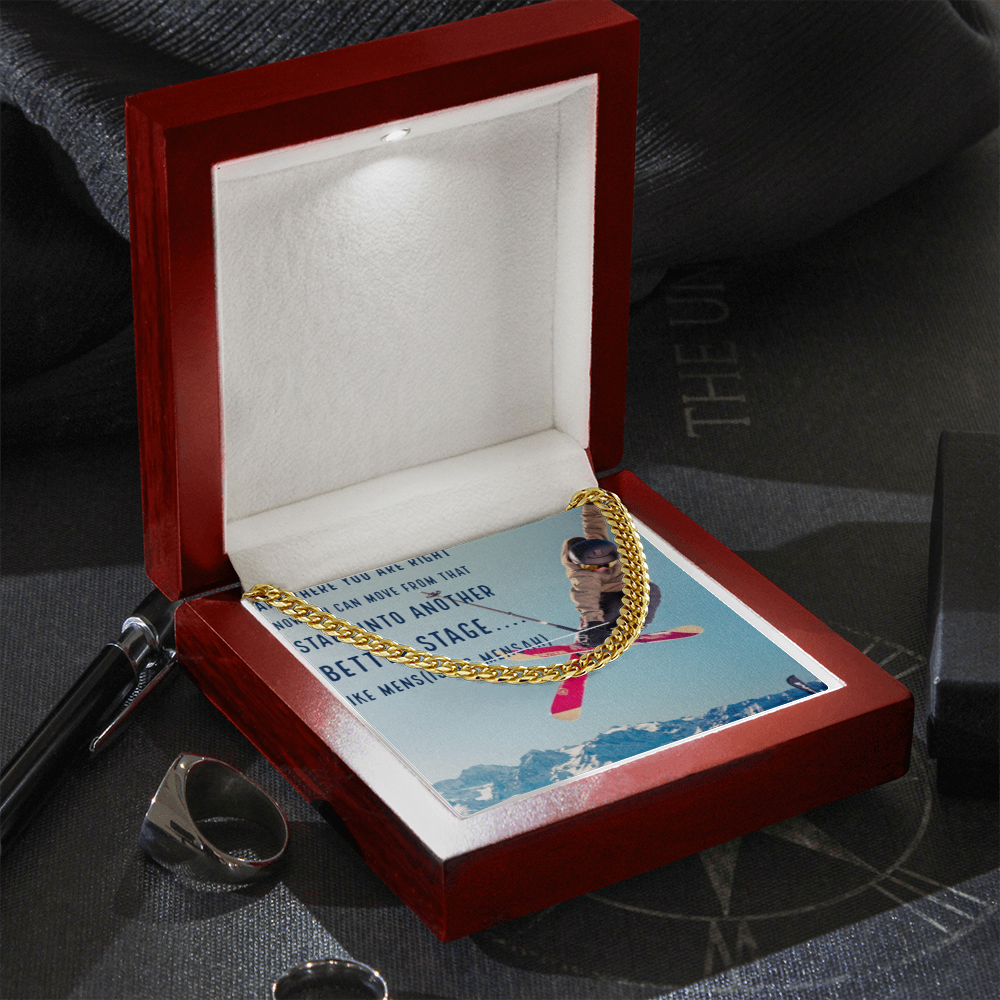 IKE MENS Quote Cuban Link Chain