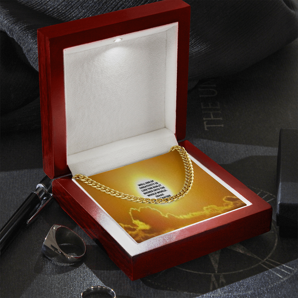 IKE MENS Quote Cuban Link Chain
