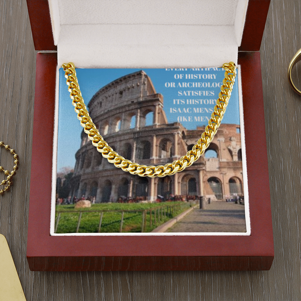 IKE MENS Quote Cuban Link Chain
